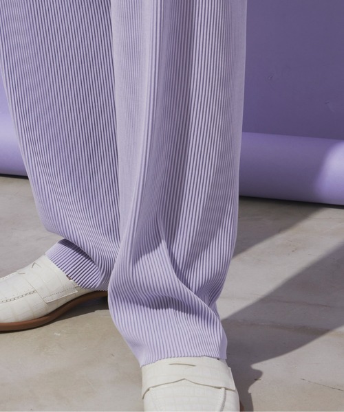 Aunt Marie's（アントマリーズ）の「ストライプバイカラーパンツ / セルフカット可能（その他パンツ・レディース・パープル/ブラック/ブルー/ピンク・FREE）」の20枚目の写真