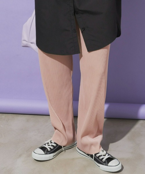 Aunt Marie's（アントマリーズ）の「ストライプバイカラーパンツ / セルフカット可能（その他パンツ・レディース・パープル/ブラック/ブルー/ピンク・FREE）」の12枚目の写真