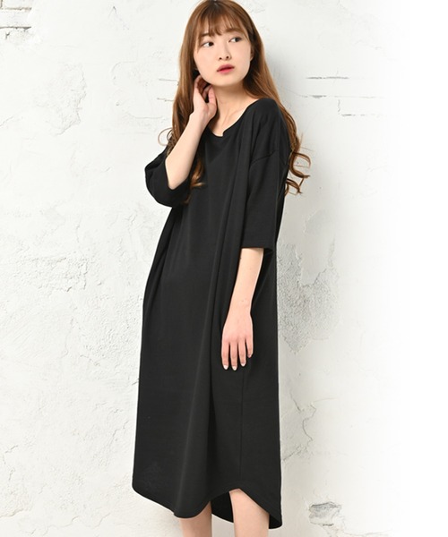 Tc裏毛ボートネックワンピース ルームウェア パジャマ Pourvous プールヴー のファッション通販 Zozotown