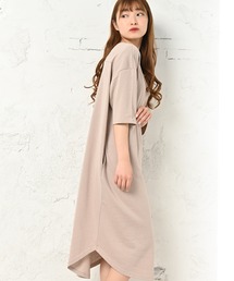 ElegChic（エレグシック）の「TC裏毛ボートネックワンピース（ルームウェア/パジャマ・レディース）」