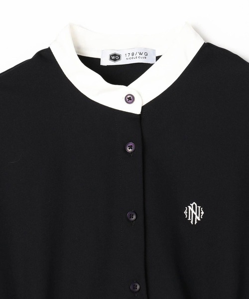 179/WG（イチナナキュウダブルジー）の「袖プリーツクレリックワンピース（ワンピース・レディース・ベージュ/ネイビー/グレー・MEDIUM）」の8枚目の写真