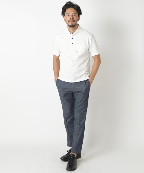 DENHAM（デンハム）の「＜DENHAM/デンハム＞別注 ポケットポロシャツ　made in japan（ポロシャツ・メンズ・ホワイト/ネイビー・01/02/03）」の7枚目の写真