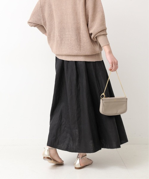 Spick & Span（スピックアンドスパン）の「リネンタックフレアースカート（スカート・レディース・チャコールグレー/ベージュ/ライトグリーン・36/38）」の22枚目の写真