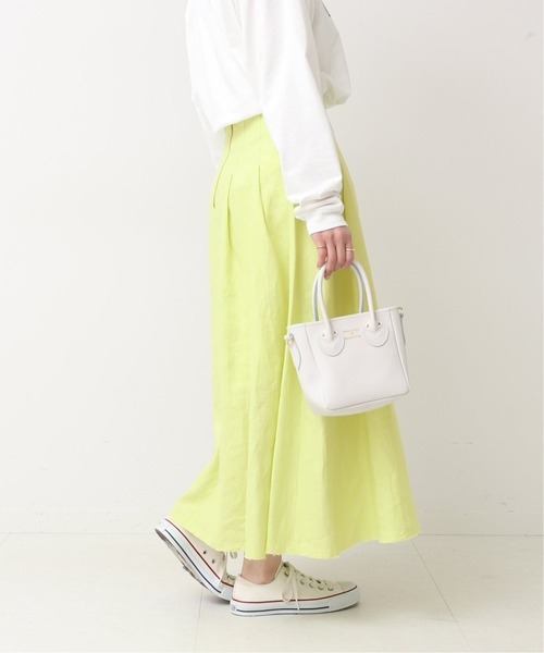 Spick & Span（スピックアンドスパン）の「リネンタックフレアースカート（スカート・レディース・チャコールグレー/ベージュ/ライトグリーン・36/38）」の10枚目の写真