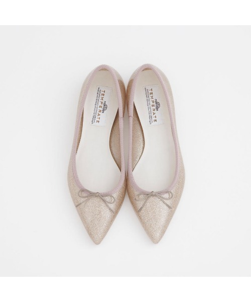 TEMPERATE(テンパレイト)の「IRMA GLITTER (TEMPERATE/テンパレイト) ポインテッドトゥ バレエシューズ(パンプス・レディース・シルバー/シャンパン/ブラック・40/38/39/36/37/41)」の9枚目の写真