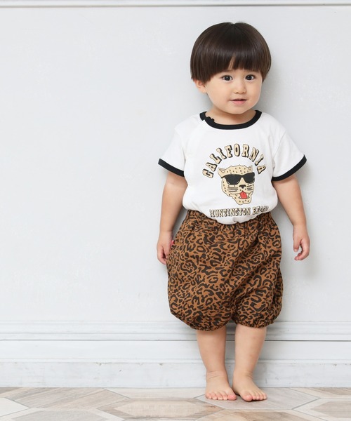 MAKE YOUR DAY(メイクユアデイ)の「ヒョウ柄リンガー前開きロンパース■70.80cm(ロンパース・キッズ・ベージュ/オフホワイト・80/70)」の10枚目の写真
