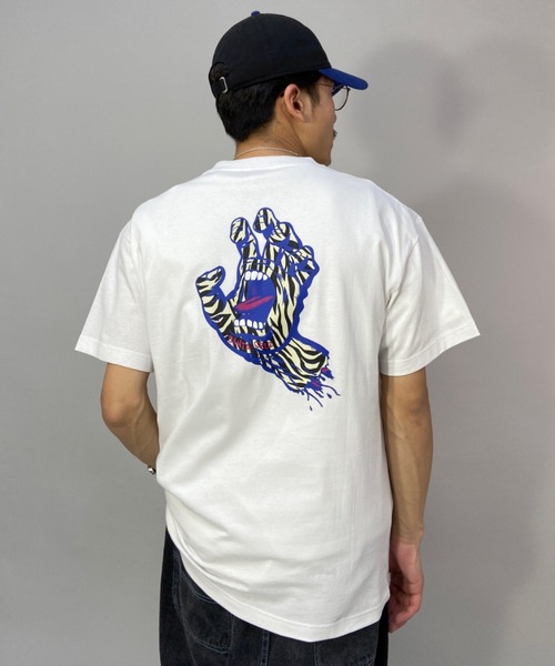 SANTA CRUZ(サンタクルーズ)の「【ムラサキスポーツ別注】SANTACRUZ/サンタクルーズ ルーズシルエット ゼブラ柄 バックプリントTシャツ 502221414(Tシャツ/カットソー・メンズ・ブラック/ホワイト・M/XL/XXL/L)」の5枚目の写真