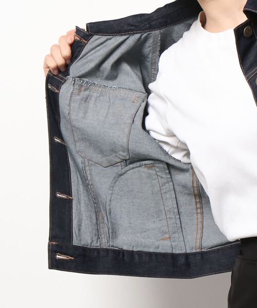STRAWBERRY-FIELDS（ストロベリーフィールズ）の「アリコットストレッチ　デニムジャケット（デニムジャケット・レディース・ネイビー・2）」の10枚目の写真