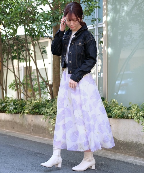 STRAWBERRY-FIELDS（ストロベリーフィールズ）の「アリコットストレッチ　デニムジャケット（デニムジャケット・レディース・ネイビー・2）」の6枚目の写真