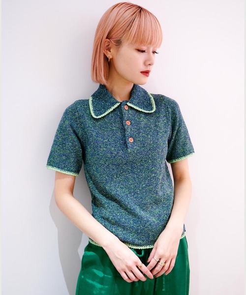 G.V.G.V.（ジーヴィージーヴィー）の「MIXED YARN POLO SHIRT 
