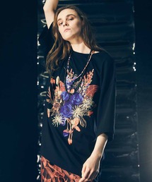 《ユニセックスアイテム》フラワー刺繍プライムオーバーTシャツ【MAISON SPECIAL/メゾンスペシャル】