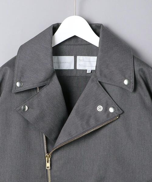 FUMITO GANRYU（フミトガンリュウ）の「＜FUMITO GANRYU（フミト ガンリュウ）＞ Dickies ダブルジャケット（ライダースジャケット・メンズ・グレー/ワインレッド/オリーブ・1/2/3）」の5枚目の写真