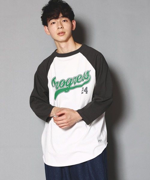 JACKROSE（ジャックローズ）の「JE-ロゴ・ラグラン-LSTEE（Tシャツ/カットソー）」 - WEAR