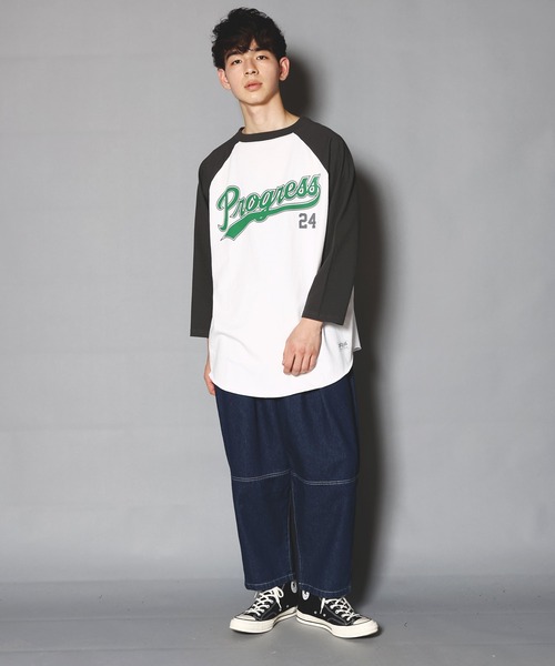 JACKROSE（ジャックローズ）の「JE-ロゴ・ラグラン-LSTEE（Tシャツ/カットソー）」 - WEAR