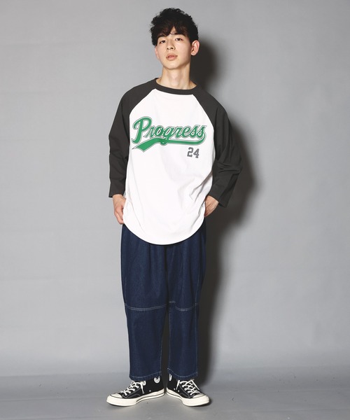 JACKROSE（ジャックローズ）の「JE-ロゴ・ラグラン-LSTEE（Tシャツ/カットソー）」 - WEAR
