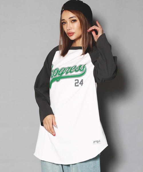 JACKROSE（ジャックローズ）の「JE-ロゴ・ラグラン-LSTEE（Tシャツ/カットソー）」 - WEAR