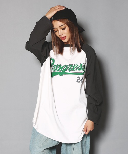 JACKROSE（ジャックローズ）の「JE-ロゴ・ラグラン-LSTEE（Tシャツ/カットソー）」 - WEAR