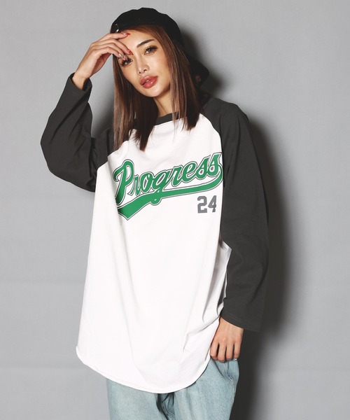 JACKROSE（ジャックローズ）の「JE-ロゴ・ラグラン-LSTEE（Tシャツ/カットソー）」 - WEAR