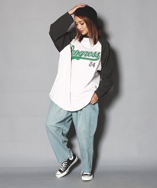 JACKROSE（ジャックローズ）の「JE-ロゴ・ラグラン-LSTEE（Tシャツ/カットソー）」 - WEAR