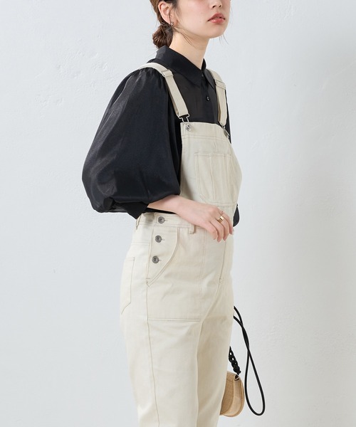 natural couture(ナチュラルクチュール)の「透け感が大人っぽい。ラメシアーボリュームスリーブシャツ(シャツ/ブラウス・レディース・オフホワイト/ブラック/グレー/オレンジ・FREE)」の11枚目の写真