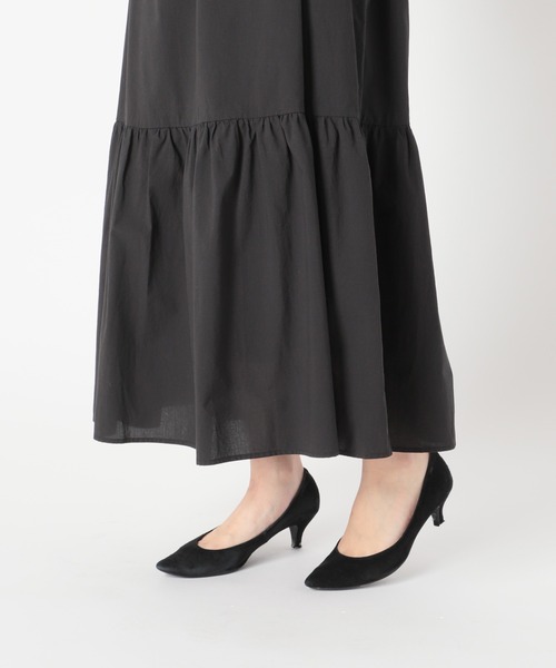 JOURNAL STANDARD relume（ジャーナルスタンダード　レリューム）の「コットンワッシャーギャザーフレアワンピース（ワンピース・レディース・ブラック/グリーン・FREE）」の20枚目の写真