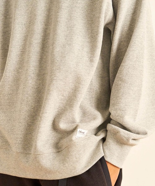 NANGA(ナンガ)の「ECO HYBRID SWEATSHIRT/エコハイブリッド スウェットシャツ(スウェット・メンズ・ブラック/ライトグレー/キャメル/ネイビー/オートミール/モカ・M/XL/L/S)」の9枚目の写真