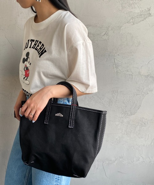 DANTON（ダントン）の「[DANTON/ダントン] コットンキャンバストートバッグ（トートバッグ・レディース・マスタード/ブラック/ピンク/ライトグレー/アイボリー・ONE SIZE）」の2枚目の写真