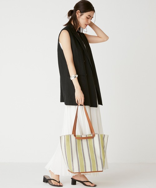 TOPKAPI（トプカピ）の「ダブル ハンドル ジャガード トート バッグ（トートバッグ・レディース・ブラック/ライム・FREE）」の15枚目の写真