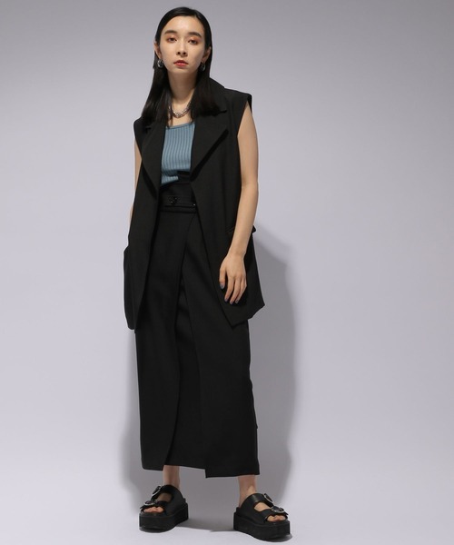 HARE（ハレ）の「2WAYニットタンクトップ(HARE)（タンクトップ・レディース・ブラック/ブルー/アイボリー・FREE）」の11枚目の写真