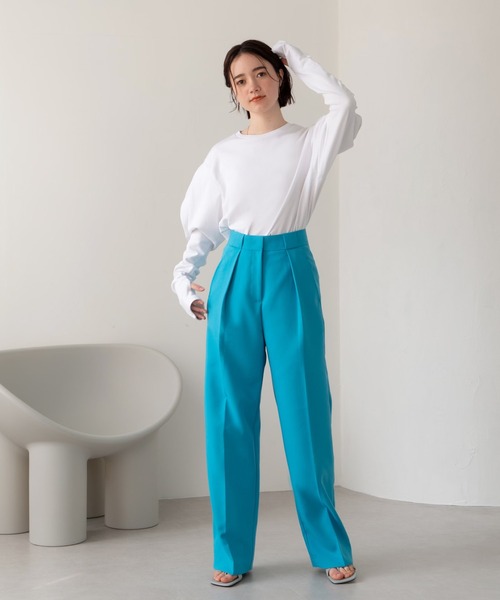 LAULEN(ローレン)の「long cuffs tops/ロングカフストップス(Tシャツ/カットソー・レディース・ホワイト/ブラック/ベージュ・FREE)」の12枚目の写真