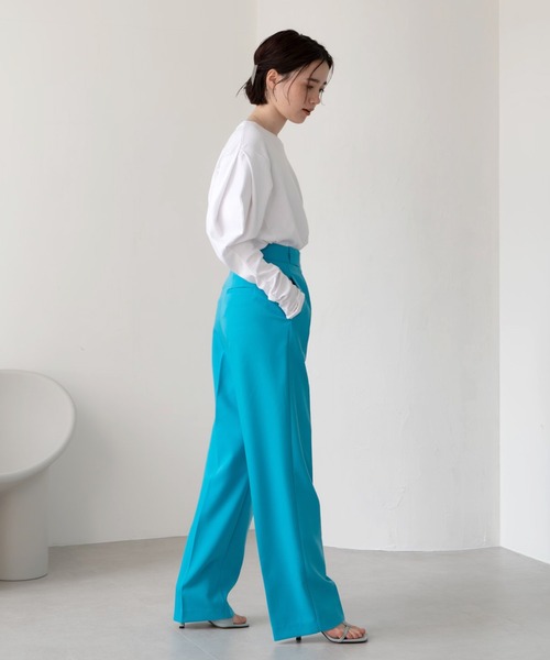 LAULEN(ローレン)の「long cuffs tops/ロングカフストップス(Tシャツ/カットソー・レディース・ホワイト/ブラック/ベージュ・FREE)」の11枚目の写真