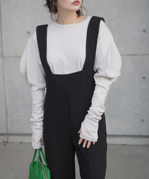 LAULEN(ローレン)の「long cuffs tops/ロングカフストップス(Tシャツ/カットソー・レディース・ホワイト/ブラック/ベージュ・FREE)」の20枚目の写真