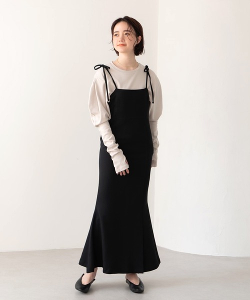 LAULEN(ローレン)の「long cuffs tops/ロングカフストップス(Tシャツ/カットソー・レディース・ホワイト/ブラック/ベージュ・FREE)」の21枚目の写真