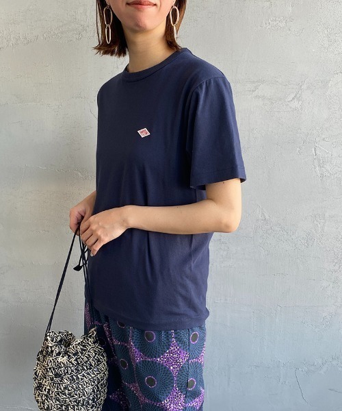 DANTON（ダントン）の「[DANTON/ダントン] コットンジャージー ワンポイントロゴクルーネックTシャツ（Tシャツ/カットソー・レディース・ホワイト/ブラック/ネイビー/ホワイト×グリーン/ホワイト×ブルー/ホワイト×ネイビー/ネイビー×ホワイト/ホワイト×ブラウン・44/40/38/42/36/34）」の15枚目の写真