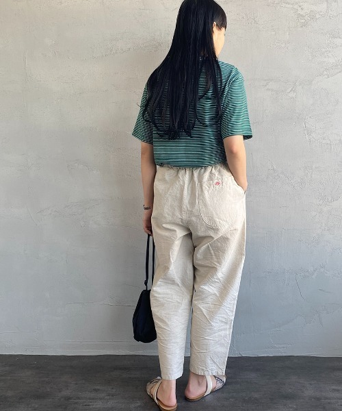 DANTON（ダントン）の「[DANTON/ダントン] コットンジャージー ワンポイントロゴクルーネックTシャツ（Tシャツ/カットソー・レディース・ホワイト/ブラック/ネイビー/ホワイト×グリーン/ホワイト×ブルー/ホワイト×ネイビー/ネイビー×ホワイト/ホワイト×ブラウン・44/40/38/42/36/34）」の20枚目の写真