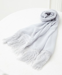 Aimer ショール シルバー ラメ糸トーションレース×シフォンストール(FREE シルバー