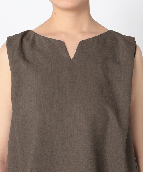 B.C STOCK（ベーセーストック）の「リネンライク オールインワンSET（つなぎ/オールインワン・レディース・グレー/アイボリー/グリーン系その他・FREE）」の6枚目の写真