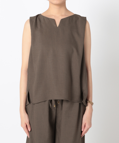 B.C STOCK（ベーセーストック）の「リネンライク オールインワンSET（つなぎ/オールインワン・レディース・グレー/アイボリー/グリーン系その他・FREE）」の9枚目の写真