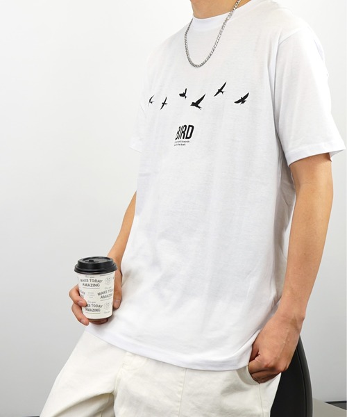 Burner(バーナー)の「【GROOVY STORE】アニマル柄プリントTシャツ(Tシャツ/カットソー・メンズ・ホワイト/ブラック系その他2/イエロー/オリーブ/サックスブルー/ブラック/ブルー/ホワイト系その他/ピンク/ブラック系その他/グリーン/ネイビー・LL/M/L)」の3枚目の写真
