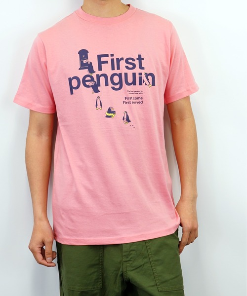 Burner(バーナー)の「【GROOVY STORE】アニマル柄プリントTシャツ(Tシャツ/カットソー・メンズ・ホワイト/ブラック系その他2/イエロー/オリーブ/サックスブルー/ブラック/ブルー/ホワイト系その他/ピンク/ブラック系その他/グリーン/ネイビー・LL/M/L)」の2枚目の写真