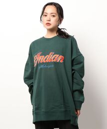 【Bl】【INDIAN】サテン刺繍オーバーサイズトレーナー