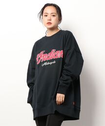 【Bl】【INDIAN】サテン刺繍オーバーサイズトレーナー