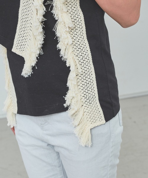 margaux（マルゴー）の「【MARGAUX】ノースリーブフリンジカットソー（Tシャツ/カットソー・レディース・ブラック/ホワイト・フリー）」の22枚目の写真