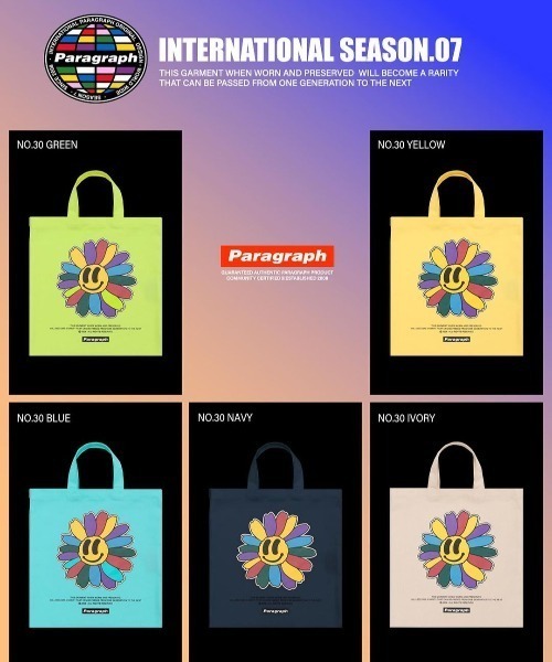 A'GEM/9 × .kom『paragraph/パラグラフ』Smile design BAG