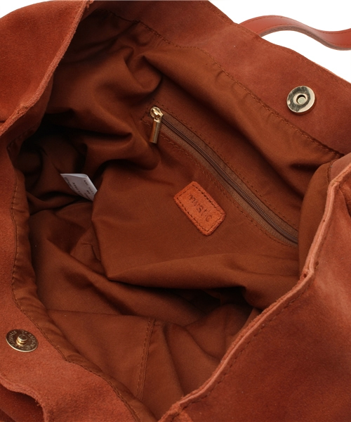 mystic（ミスティック）の「スウェードトート（トートバッグ・レディース・キャメル/エメラルド/ブラック/ライトグレー・ﾌﾘ-）」の6枚目の写真