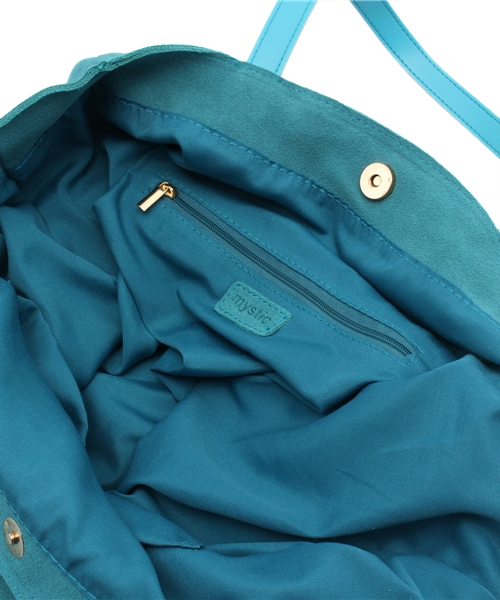 mystic（ミスティック）の「スウェードトート（トートバッグ・レディース・キャメル/エメラルド/ブラック/ライトグレー・ﾌﾘ-）」の7枚目の写真