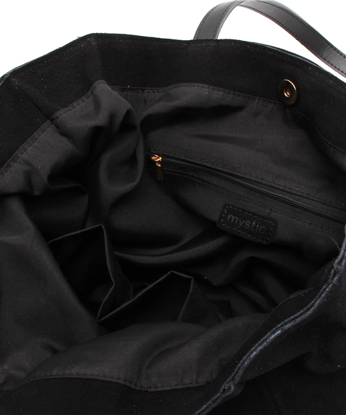 mystic（ミスティック）の「スウェードトート（トートバッグ・レディース・キャメル/エメラルド/ブラック/ライトグレー・ﾌﾘ-）」の8枚目の写真