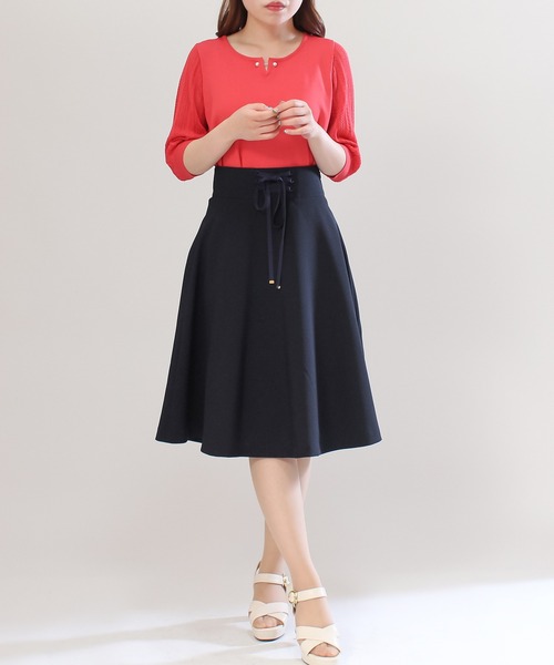 ASTORIA ODIER(アストリアオディール)の「スピンドールフレアスカート(スカート・レディース・ブルー/ネイビー/ベージュ・SMALL/X-SMALL/MEDIUM)」の16枚目の写真