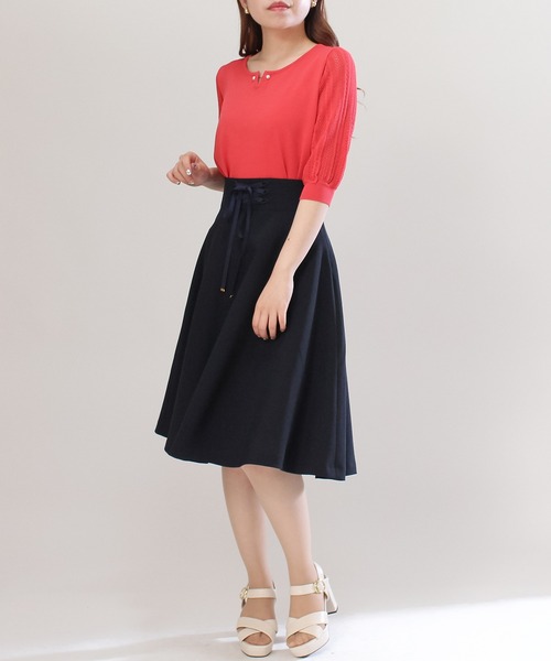 ASTORIA ODIER(アストリアオディール)の「スピンドールフレアスカート(スカート・レディース・ブルー/ネイビー/ベージュ・SMALL/X-SMALL/MEDIUM)」の21枚目の写真