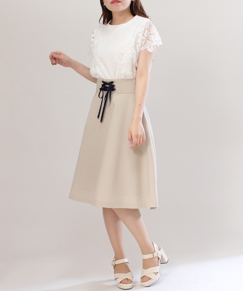 ASTORIA ODIER(アストリアオディール)の「スピンドールフレアスカート(スカート・レディース・ブルー/ネイビー/ベージュ・SMALL/X-SMALL/MEDIUM)」の7枚目の写真